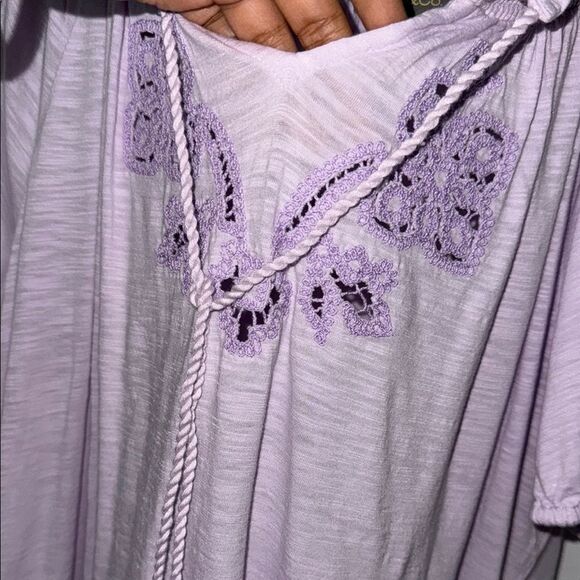 Style and co. Women's Lavender Embroidered Top 1x NWT - Picture 6 of 9